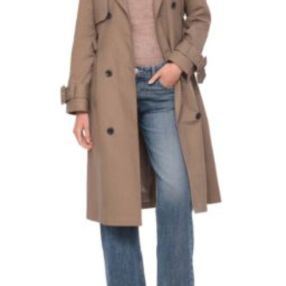 AVEC LES FILLES Raglan Trench Coat – Brown – Size XS - Picture 5 of 6